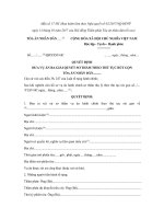 mau so 17 hc quyet dinh dua vu an ra giai quyet so tham theo thu tuc rut gon