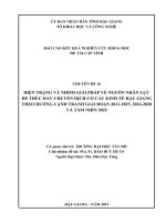 BÁO CÁO KẾT QUẢ NGHIÊN CỨU KHOA HỌC ĐỀ TÀI CẤP TỈNH CHUYÊN ĐỀ 16 SỞ KHOA HỌC VÀ CÔNG NGHỆ TỈNH HẬU GIANG