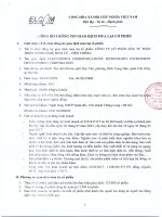 ELC Cong bo thong tin giao dich mua lai co phieu quy