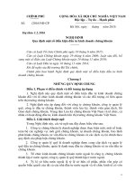 Du thao Nghi dinh quy dinh mot so dieu kien dau tu KDCK (1 2 2016)