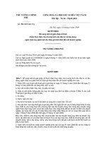 Quyết định số 58 2009 QĐ-TTG - Bổ sung một số giải pháp về thuế nhằm thực hiện chủ trương kích cầu đầu tư và tiêu dùng, ngăn chặn suy giảm kinh tế, tháo gỡ khó khăn đối với doanh nghiệp