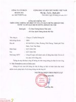 Công bố thông tin ngày chốt danh sách cổ đông thực hiện chi trả cổ tức năm 2016 bằng tiền