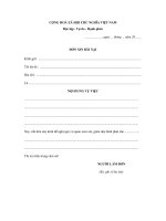 Mẫu đơn xin bãi nại - Đơn xin giảm nhẹ án phạt mau don xin bai nai