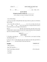 mau quyet dinh ky luat dang vien