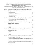 bo cau hoi danh gia kien thuc an toan thuc pham co dap an