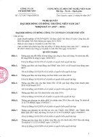 Nghi Quyet dai hoi thuong nien 2017