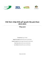 Viet Nam nhap khau go nguyen lieu 2013 2015
