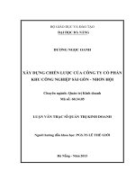 Xây dựng chiến lược của công ty cổ phần khu công nghiệp Sài Gòn - Nhơn Hội