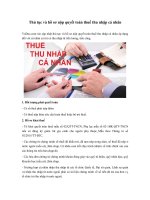 thu tuc khai quyet toan thue tncn