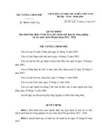 Quyết định số 70 2011 QĐ-TTG - Ban hành quy định về một số cơ chế, chính sách hợp tác nông nghiệp với các nước Châu Phi