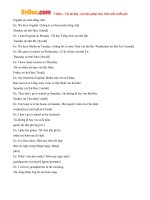 tu vung tieng anh lop 4 unit 3 chuong trinh moi what day is it today