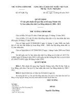 Quyết định số 857 QĐ-TTG - Về việc phê chuẩn kết quả bầu cử bổ sung Thành viên Ủy ban nhân dân tỉnh Cao Bằng nhiệm kỳ 2004 - 2011