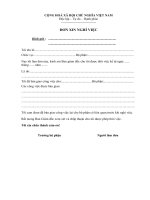 Đơn xin nghỉ việc - Mẫu đơn xin thôi việc mới nhất don xin nghi viec