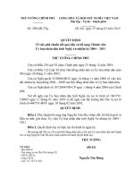 Quyết định số 288 QĐ-TTG - Về việc phê chuẩn kết quả bầu cử bổ sung Thành viên Ủy ban nhân dân tỉnh Nghệ An nhiệm kỳ 2004 - 2011