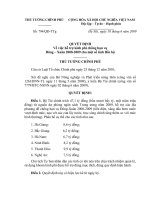 Quyết định số 794 QĐ-TTG - Về việc hỗ trợ kinh phí chống hạn vụ Đông - Xuân 2008 - 2009 cho một số tỉnh Bắc bộ