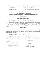 Quyết định số 1725 QĐ-TTG - Về việc bổ nhiệm ông Vũ Đức Giang giữ chức Chủ tịch Hội đồng quản trị Tập đoàn Dệt may Việt Nam