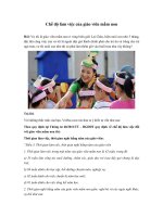 che do lam viec cua giao vien mam non