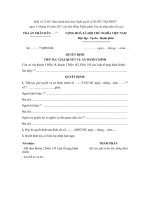 mau quyet dinh tiep tuc giai quyet vu an hanh chinh