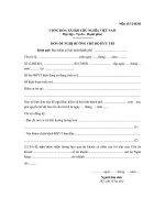 mau don de nghi huong che do huu tri