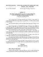 Thông tư quy định về công tác kiểm tra, xử lý, rà soát, hệ thống hóa và theo dõi thi hành văn bản quy phạm pháp luật