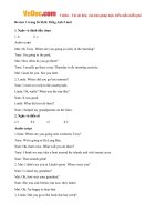 giai bai tap sgk tieng anh lop 5 chuong trinh moi review 1