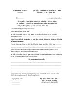 thong bao thay doi dang ky hoat dong tai mot diem kinh doanh