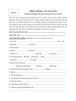 Mẫu phiếu phỏng vấn - Mẫu phiếu phỏng vấn sơ tuyển mau phieu phong van