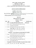 phan phoi chuong trinh mon dia ly thpt