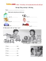 bai tap tieng anh lop 1 do dung