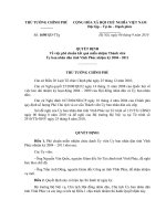Quyết định số 1650 QĐ-TTG - Về việc phê chuẩn kết quả miễn nhiệm Thành viên Ủy ban nhân dân tỉnh Vĩnh Phúc nhiệm kỳ 2004 - 2011