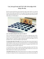 luu y khi quyet toan thue tncn doi voi thu nhap tu tien luong tien cong