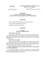 Nghị định quy định về tổ chức quản lý phạm nhân và chế độ ăn, mặc, ở, sinh hoạt, chăm sóc y tế đối với phạm nhân