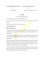 Quy định 98-QĐ TW - Luân chuyển cán bộ do Ban Chấp hành Trung ương ban hành quy dinh 98 qd tw