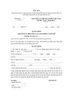 mau quyet dinh thi hanh an hinh phat cai tao khong giam giu