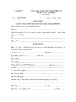 mau quyet dinh xu phat vi pham hanh chinh theo thu tuc xu phat khong lap bien ban