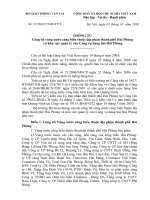 Thông tư số 31 2010 TT-BGTVT - Công bố vùng nước cảng biển thuộc địa phận thành phố Hải Phòng và khu vực quản lý của Cảng vụ hàng hải Hải Phòng