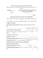 phieu dang ky xet cong nhan tot nghiep thpt