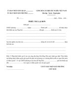 Mẫu phiếu trả lại đơn - Phiếu trả lại đơn phieu tra lai don