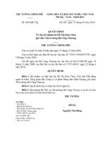 Quyết định số 663 QĐ-TTG - Về việc bổ nhiệm bà Hồ Thị Kim Thoa giữ chức Thứ trưởng Bộ Công thương