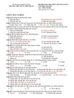 Đề kiểm tra định kỳ môn Công nghệ 12 HKII năm học 2016-2017