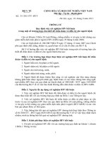 Thông tư quy định việc xét nghiệm HIV bắt buộc trong một số trường hợp cần thiết