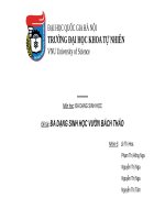 đa dạng sinh học vườn bách thảo
