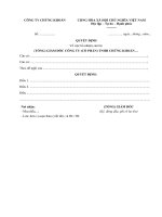 mau quyet dinh bo nhiem tong giam doc cong ty chung khoan