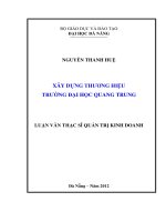 Xây dựng thương hiệu trường Đại học Quang Trung