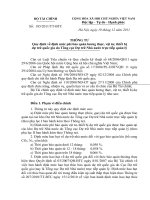 Thông tư quy định về định mức phí bảo quản lương thực, vật tư, thiết bị dự trữ quốc gia