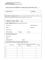 mau don dang ky de tai nghien cuu khoa hoc cua sinh vien
