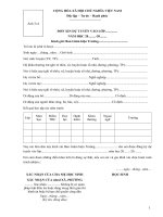 Mẫu đơn xin dự tuyển - Mẫu đơn dự tuyển dành cho học sinh don xin du tuyen