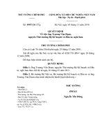 Quyết định số 1997 QĐ-TTG - Về việc ông Trương văn Đoan nguyên Thứ trưởng Bộ Kế hoạch và Đầu tư nghỉ hưu