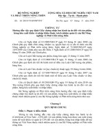 Thông tư số 63 2010 TT-BNNPTNT - Hướng dẫn việc quy định Giấy chứng nhận lưu hành tự do đối với sản phẩm, hàng hóa xuất khẩu và nhập khẩu