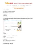 giai bai tap sbt tieng anh lop 4 chuong trinh moi unit 10 w were you yesterday